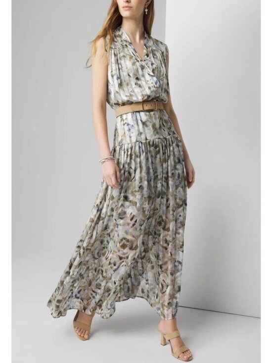 White House Black Market Dresses & Skirts - WHBM White House Black Market Sleeveless Maxi Chiffon Dress SMALL
